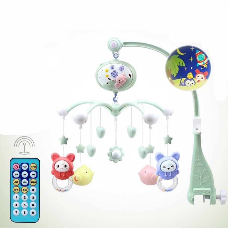 Baby Musical Crib Bed Cot Mobile Dream Flash Nusery Lullaby Remote