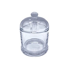 Vintage Marmeladendose Marmeladenglas aus Glas, mundgeblasen (9 x 11,5 cm)