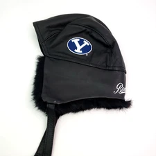 Bomb Shell Gear NCAA BYU Brigham Young Cougars Black Faux Fur Skull Cap Hat