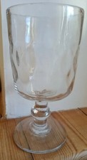 Verre à pied Vin Bistrot anciens  à facettes XIXème