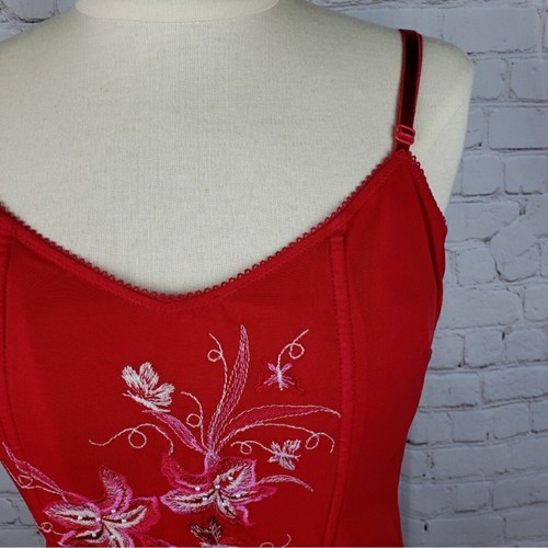 Fantasies by Morgan Taylor Corset Top Lace Embroidery Bustier Tummy Control L - 第 2/9 張圖片