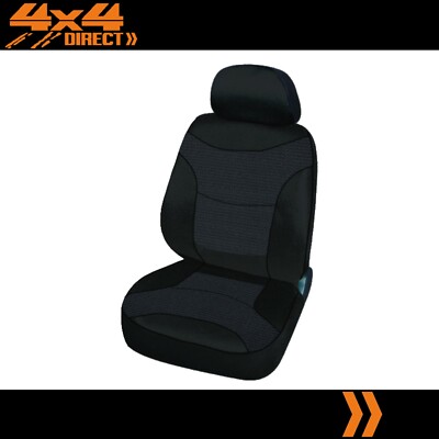 SINGLE BLACK MODERN JACQUARD SEAT COVER FOR HSV SENATOR