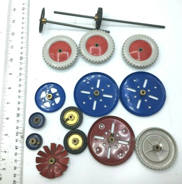MECCANO ERECTOR Wheels & Tire Lot of 15 Vintage Free Shipping HTF eBay