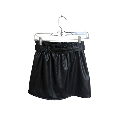 Abercrombie Kids Faux Leather Black Short Skirt Girls Size 11/12 - Picture 2 of 5
