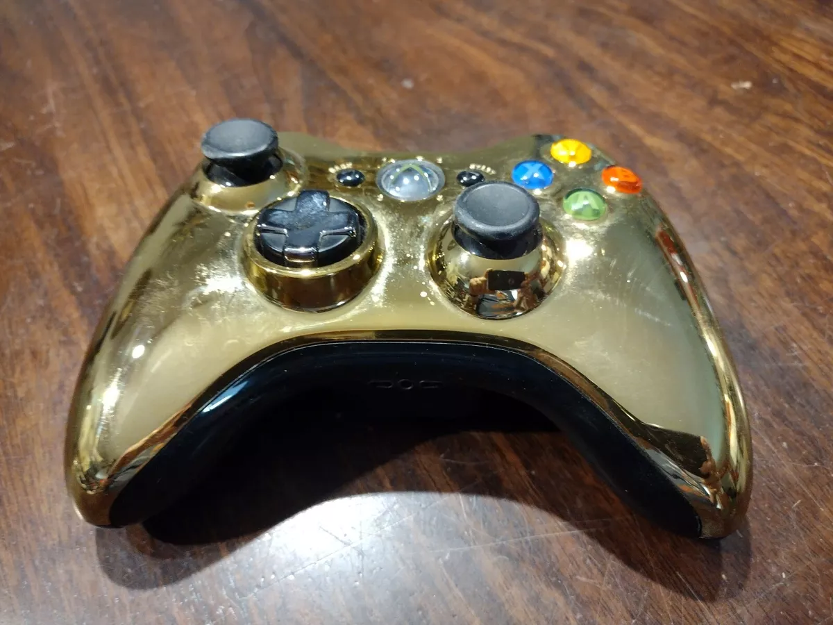 Microsoft Xbox 360 Wireless Gold Chrome Special Edition Controller