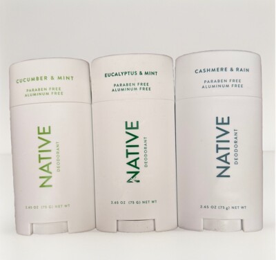 3X Native Natural Deodorant without Aluminum and Parabens 3-Bars