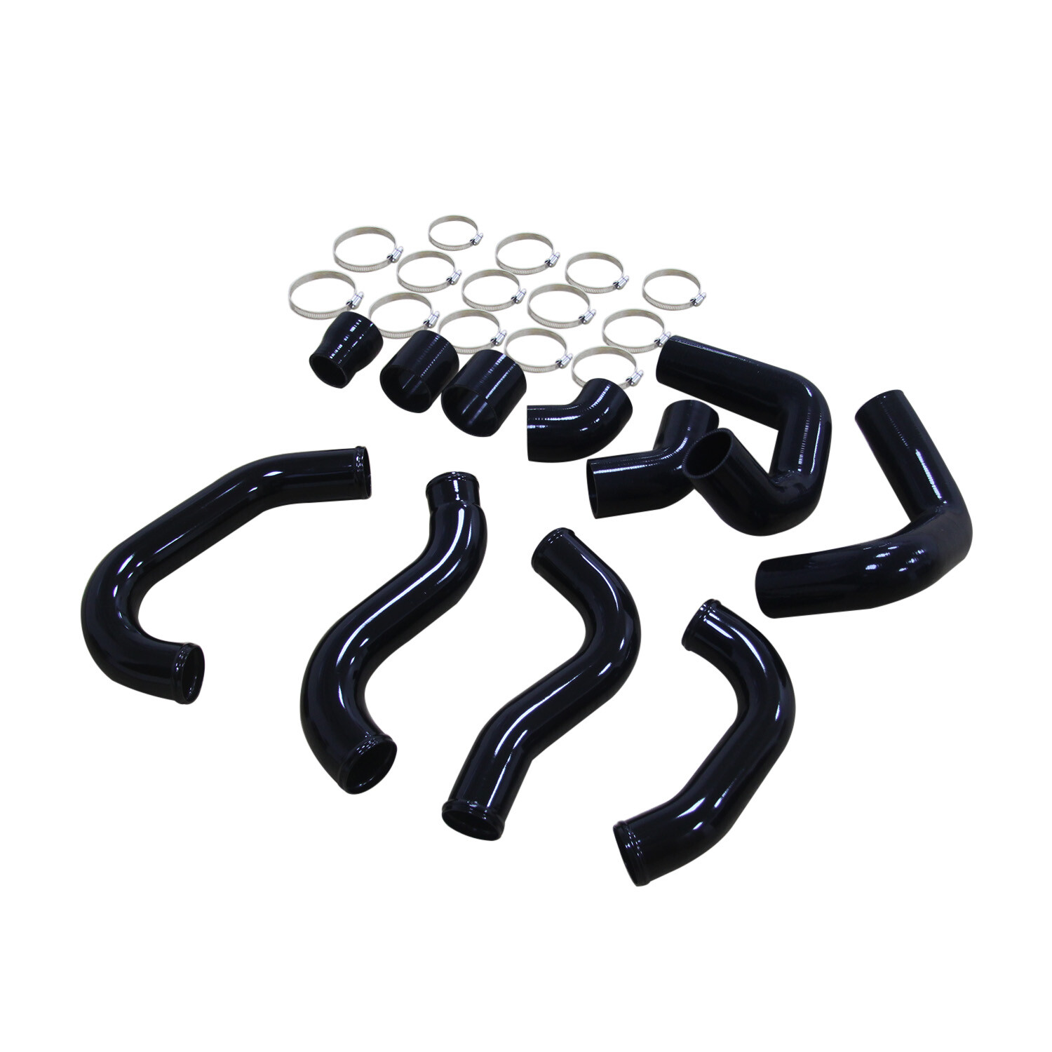 NEW INTERCOOLER PIPING KIT BLACK Fit FALCON FG MK1 MKI MK2 MKII G6E