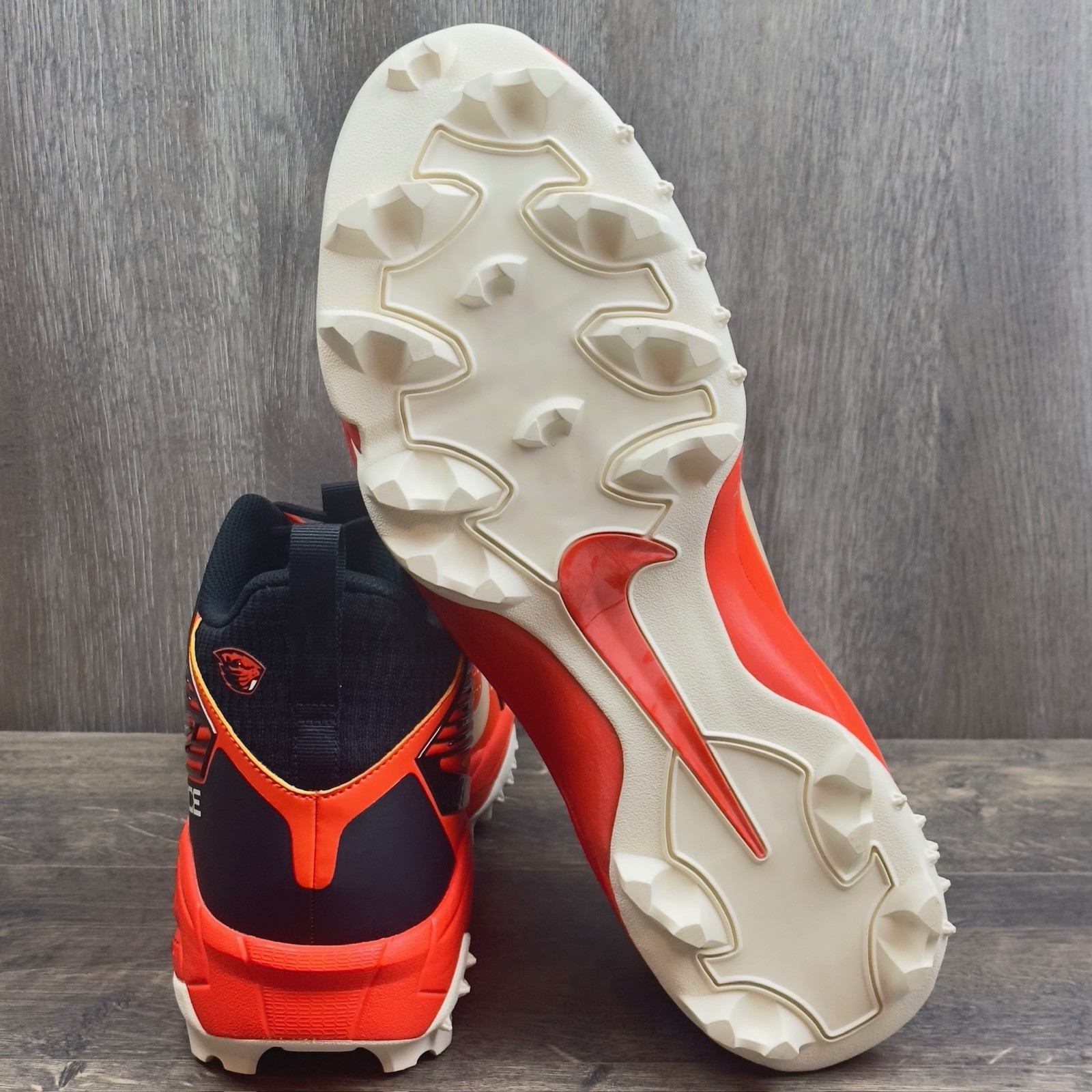 Nike Force Savage Pro 3 Shark OSU  Football Cleats Sz 17 Orange FJ5749-800