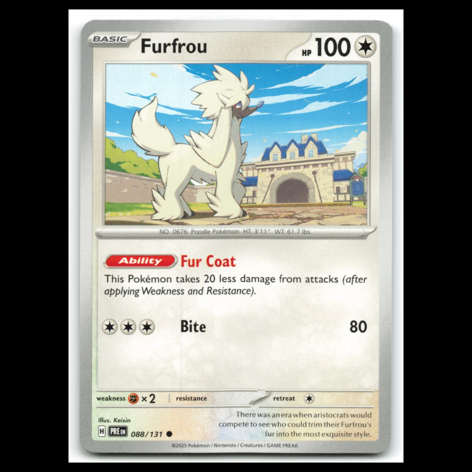 Furfrou #88 2025 Scarlet - Violet Series - Prismatic Evolutions Common Pokemon