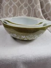 Pyrex Vintage Crazy Daisy Spring Blossom Cinderella Mixing Bowl Set of 3 As Is
