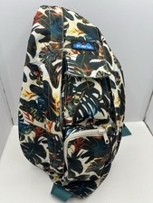 KAVU Rope Sling Bag Island Canopy Adjustable Strap Pockets Tropical Botanical