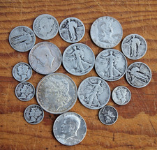 Old silver coin mix