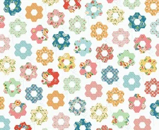 Flower Market, Grandmother'S Garden Quilt Panel by Elea Lutz Poppie Cotton 23x44