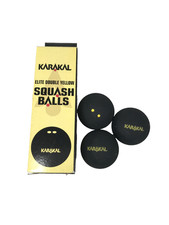 Karakal Elite Squash Balls Pack of 3 One Size Double Yellow Brand New