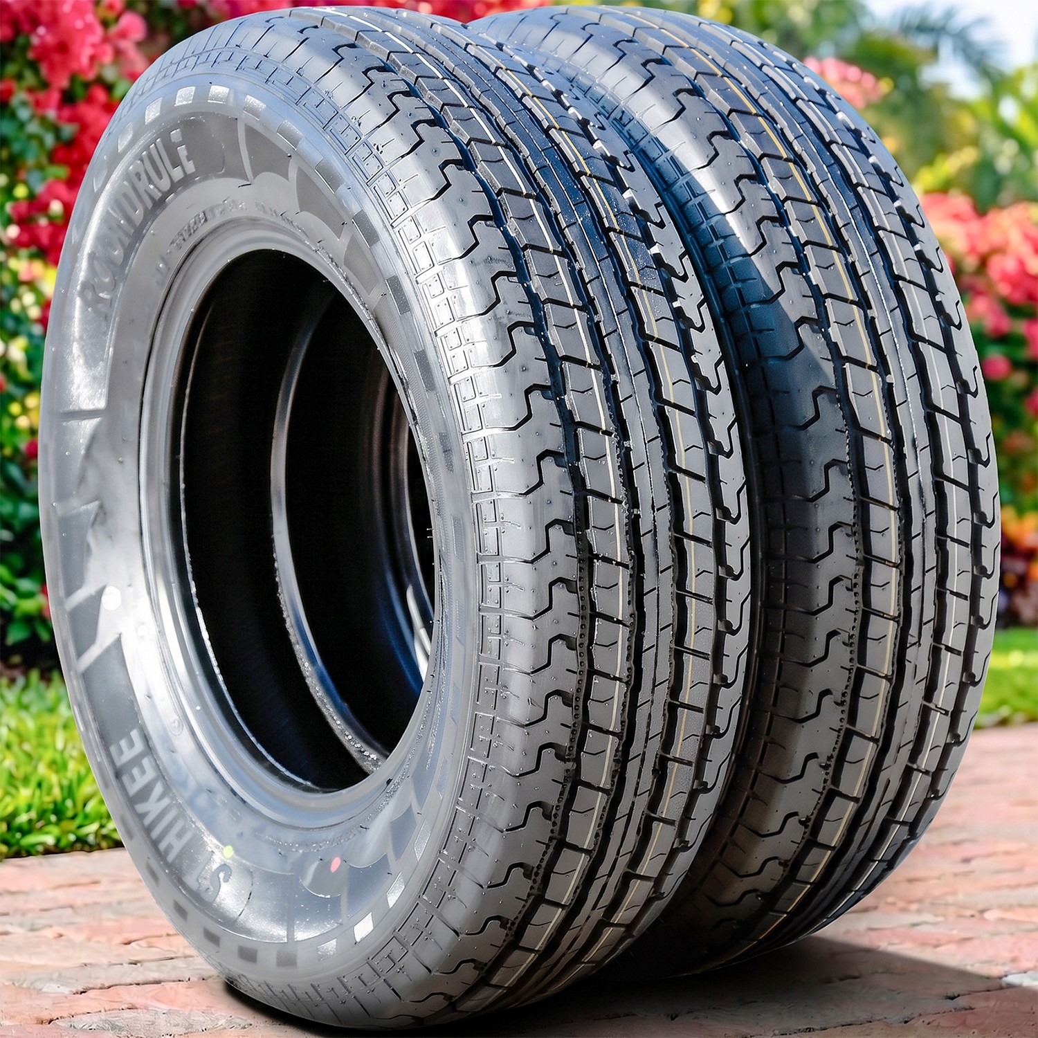 2 Tires Roundrule ST Hikee Semi Steel 205/75R15 205-75-15 Load E 10 Ply Trailer