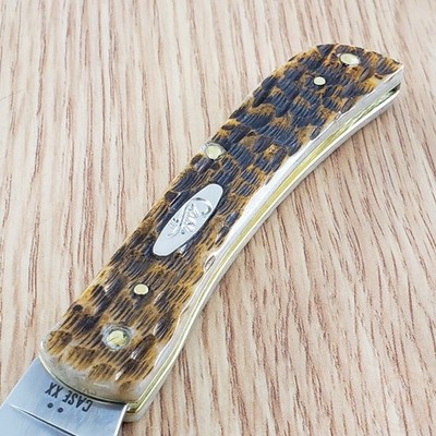 Case XX Sod Buster Jr Folding Knife Carbon Steel Blade Amber