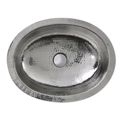 Nantucket Sinks OVS-OF 17.5 Inch x 13.75 Inch Hand Hammered Stainless Steel Oval