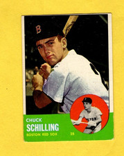 1963 Topps Chuck Schilling #52 Boston Red Sox VG/EX FREE SHIPPING