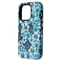 Mybat Pro Fuse Serie HüLle FüR Magsafe Apple Iphone 14 Pro - Blauer Hibiskus