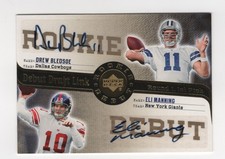Eli Manning/Drew Bledsoe 2006 Upper Deck Rookie Debut Dual Autograph Card Auto