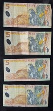 2015 New Zealand 5 Dollar Banknotes (x4)  Polymer - $20