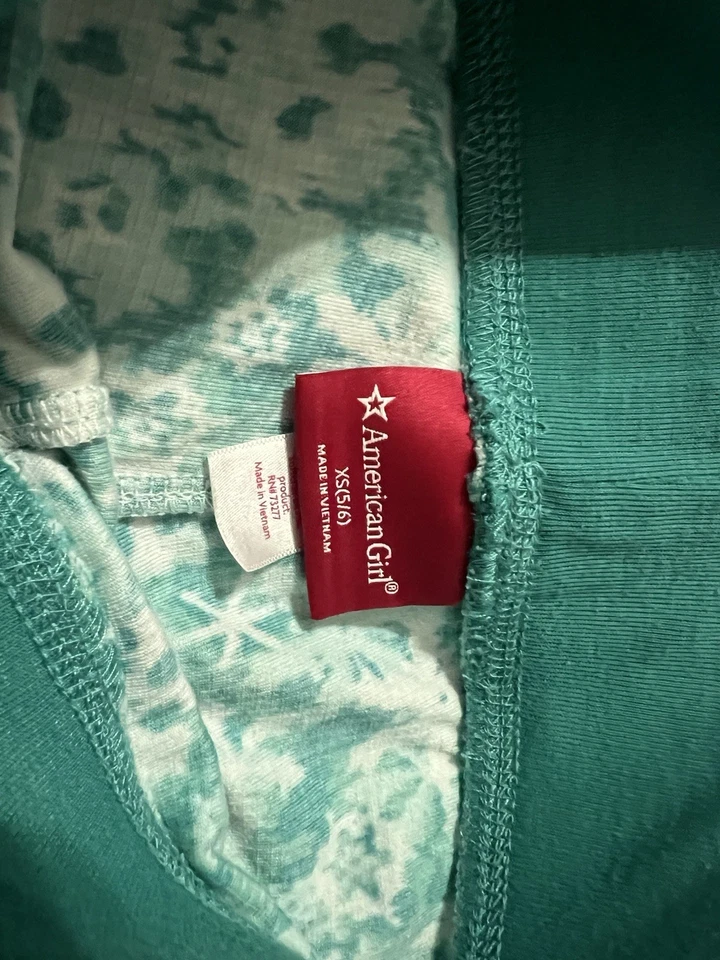 Брюки мягкие больные American Girl снежинки бирюзовый размер 4/5 для девочек - Изображение 3 из 4