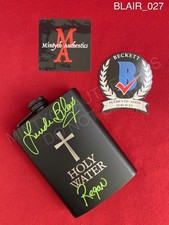 Linda Blair signed metal holy water flask The Exorcist Regan Beckett COA Rare