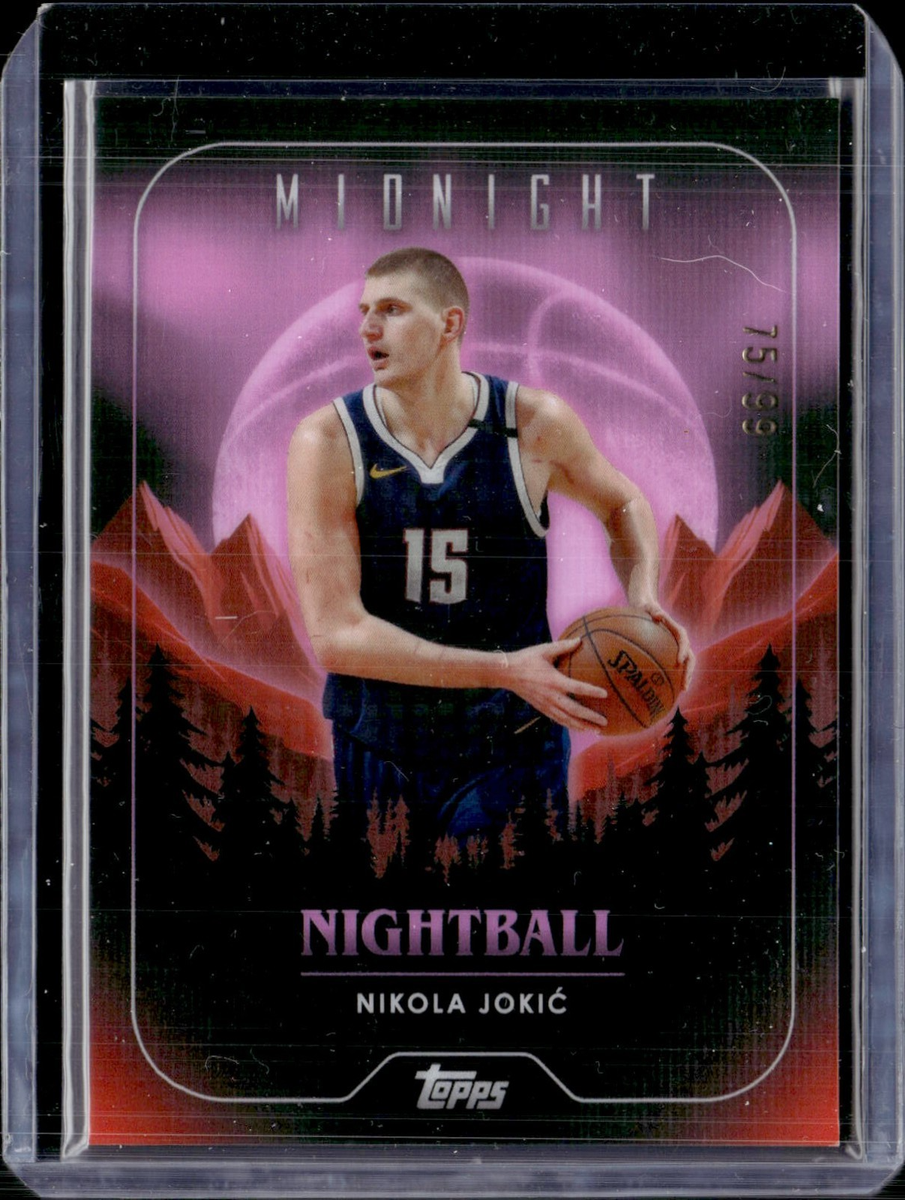 2023-24 Topps Midnight #NB-11 Nikola Jokic Nightball Twilight /99