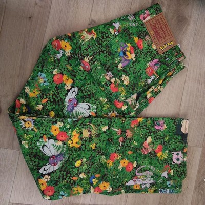 LEVI'S x POKEMON Men's Garden Multi 551Z Authentic Straight Jeans Size W31 L32