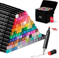 Alkohol Marker Set mit 100 Haltbaren Farben  ...