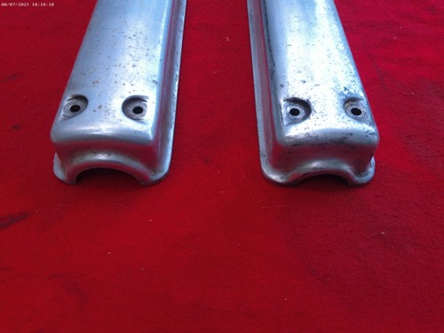 JAGUAR 3.8 XKE Used Original PAIR of Smooth CAMSHAFT COVERS & Oil Cap SG6290 - Picture 9 of 16