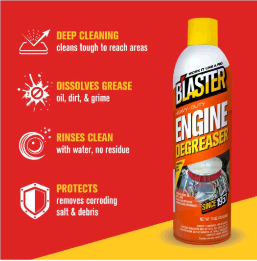 Blaster 15 oz. Heavy-Duty Engine Degreaser and Cleaner Spray FREE SHIPPING
