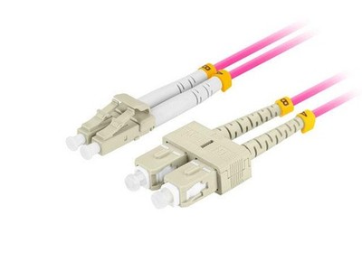 Lanberg MM LC/UPC-SC/UPC Duplex 3,0 mm OM4 50/125 LSZH 1 m violettes Glasfaser-P