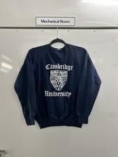 VTG 80s Cambridge University Sweatshirt- Blue - Size - Medium