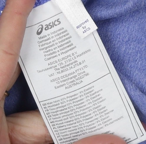 Asics Women's Blue Pullover Hoodie S, Sporty & Stylish - Image 4 of 4