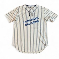 Swingster vintage white and blue striped baseball jersey Size XL