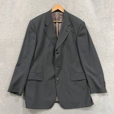 Hugo Boss Sport Coat Blazer Mens 52 Gray 3 Button Wool Preppy Jacket