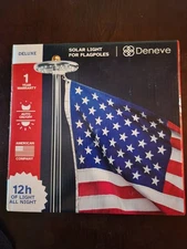 Deneve DNV-200-10101 Solar Flag Pole Light - Silver