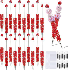 60 Pcs Rhinestone Beadable Pens Bulk Set   20 Diamond Pens with Refills  Bags,