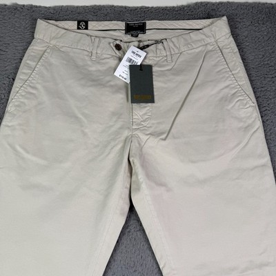 Todd Snyder Pants Mens 34x32 Bone Khaki Tab Front Chino Straight Fit Stretch NEW