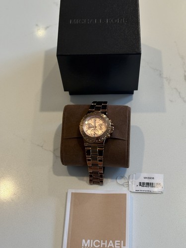 MICHAEL KORS CHRONOGRAPH BRADSHAW ROSE GOLD TONE DATE LADIES WATCH MK5499 - Picture 2 of 13