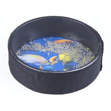 10" Ocean Drum, percussioni rituali, legno, pelliccia plastica, tamburo a mano, shaker