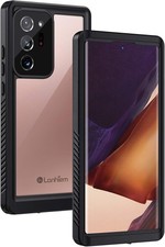 Lanhiem Galaxy Note 20 Ultra Case, IP68 Waterproof for 20 Ultra, Black
