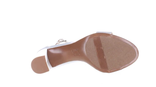 Naturalizer Womens Vera White Ankle Strap Heels Size 8.5 (7822433)