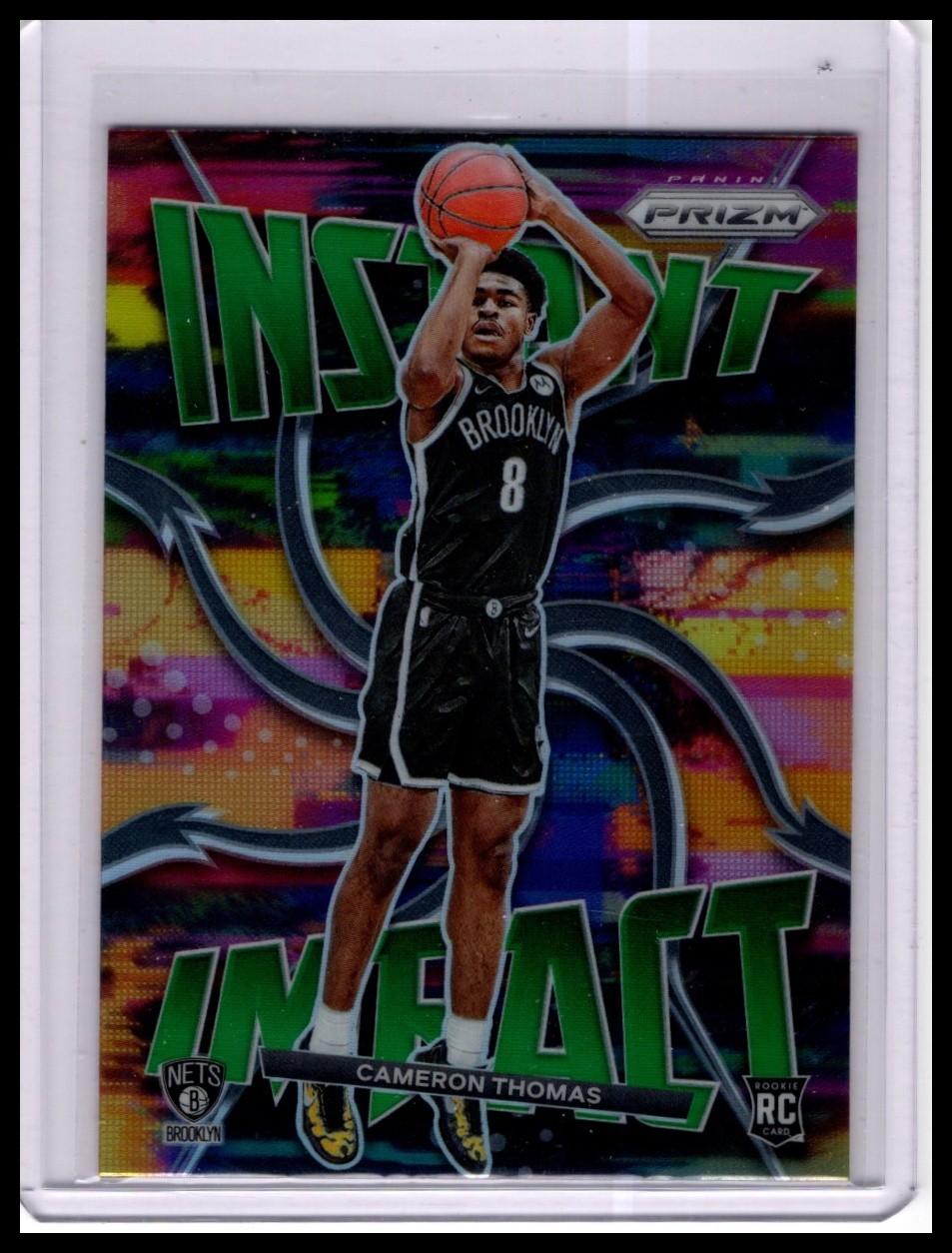 2021-22 Panini Prizm #2 Cameron Thomas Instant Impact Prizms Green