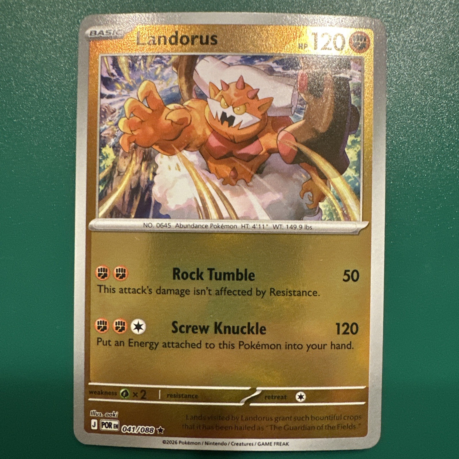 Landorus 041/088 - Reverse Holo - Pokémon TCG: Perfect Order - English NM