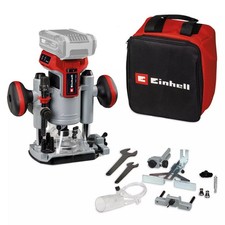 Einhell Akku Oberfräse Kantenfräse TP-RO 18 Set Li BL - Solo Fräse PXC + Zubehör