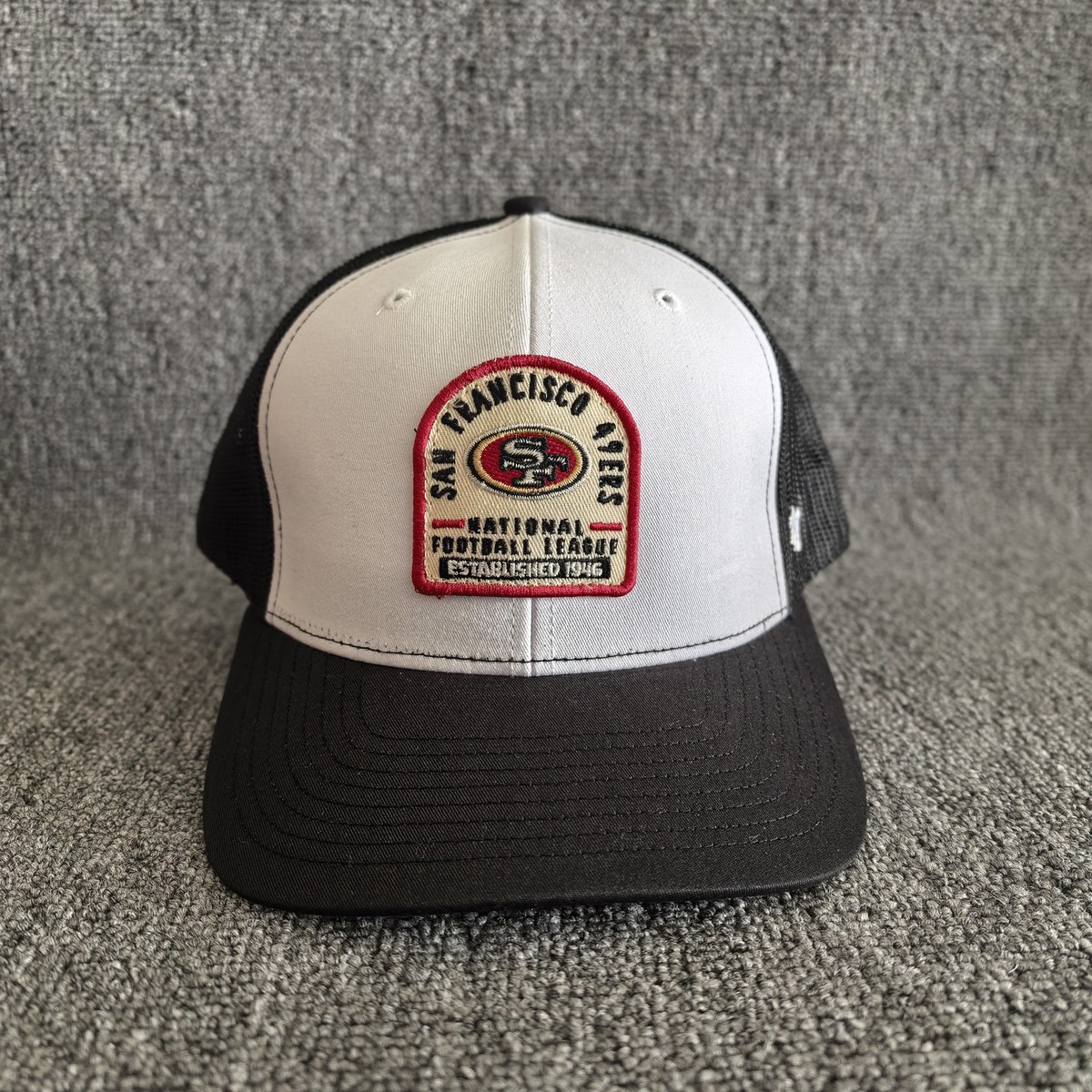 '47 Brand San Francisco 49ers NFL Trucker Hat Snapback Cap Black White E887