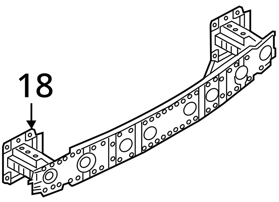 (ТОЛЬКО МЕСТНЫЙ ПИКАП) Усилитель заднего бампера подходит для 13-23 MAZDA CX-5 2037113 - Изображение 4 из 4