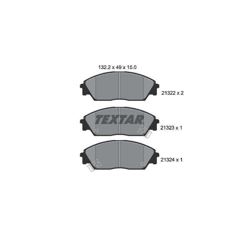 TEXTAR 2132201 Brake Pads Set Front for Civic Concerto CRX Prelude